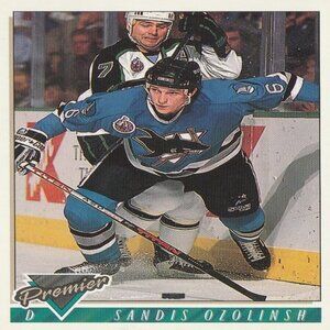 Sandis Ozolinsh - 1993 Topps Premier Hockey Card